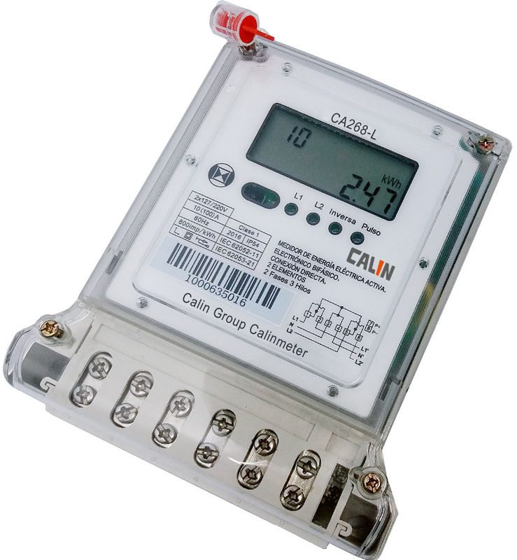 Thiết bị đo điện hai pha điện áp đa hướng, máy đo công suất Kwh tùy biến hai mặt