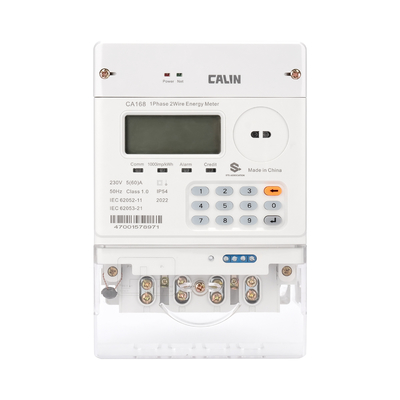 GPRS-1P Smart Electric Meter IP 54 Đánh giá Máy đo điện không dây để dễ dàng triển khai và bảo trì Máy đo trả trước CA168-J STS